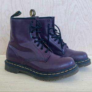 Dr Martens 1460 Boot. Purple leather. UK 6 / US 8
